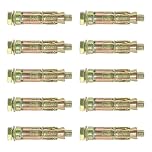 DAIRYCOF 10PCS Heavy Duty Anchor Bolts M8×60mm-Expansion Concrete Screws for Masonry Brick Wall Fixings