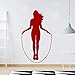 Jump Girl naklejki ścienne szkoła gimnazjum klasa okno ściana dekoracyjna lina siłownia dekoracja sportowa winylowa naklejka ścienna 130x75cm