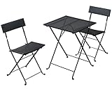 ガーデンマスター(Gardenmaster) 折りたたみラタン調ガーデンテーブル&チェア3点セット テーブル×1 チェア×2 お庭 ベランダ テラス バルコニー ダークブラウン NWF-3