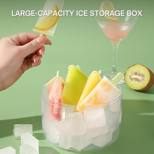 Image of Solitude 8 Pcs Ice Cream Kulfi Mould | BPA Free Food Grade Reusable Round Ice Box Container | Quick Release DIY Homemade Popsicle, Yoghurt Bar, Fruit Ice Pop Maker for Kids and Adults