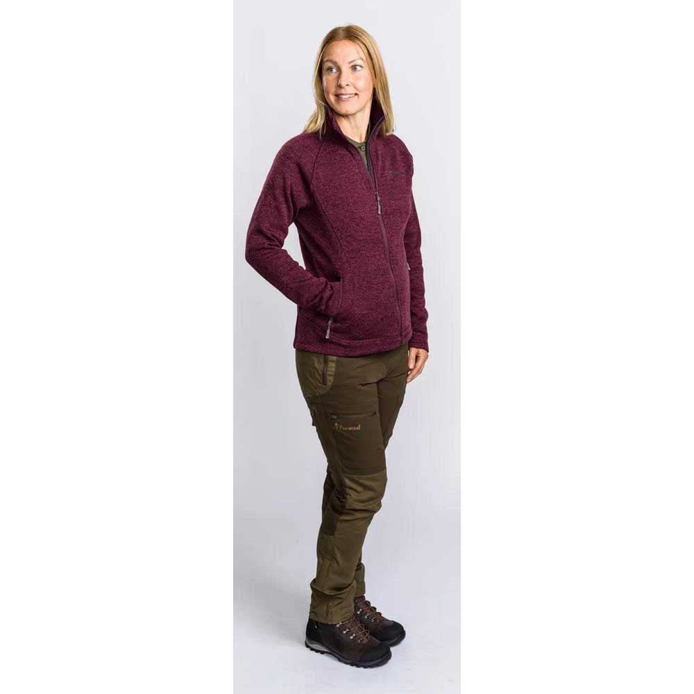 Pinewood 9372 Gabriella Damen Strick Fleecejacke Pflaume Melange(586)