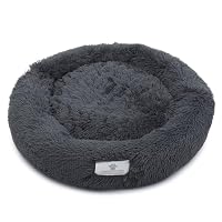 pfoten&nasen Wolke 7 Hundebett XS [Dunkelgrau, 55 cm]  Donut-Kissen fr  kleine Hunde & Katzen  Waschbar & extra weich mit abnehmbarem Bezug :  Amazon.de: Haustier