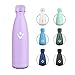 Borraccia Termica 500ml, Borraccia Riutilizzabile, Antigoccia, Senza BPA, Isolamento Doppia Parete, Bottiglia Acqua in Acciaio Inox per Scuola, Bambini, Ufficio, Sport, Palestra, Campeggio e Viaggi immagine