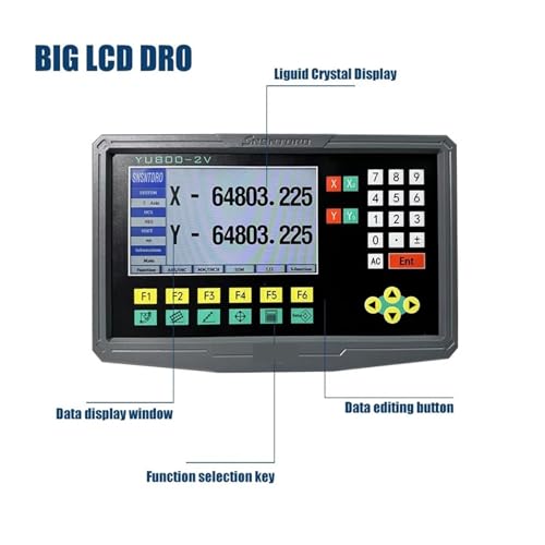 Linear Scale Encoder YU800-2 2 Axis LCD DRO Digital Readout miniatura 5