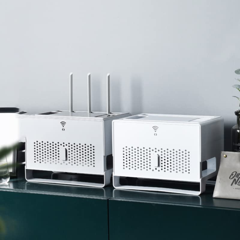 Boîte de gestion de câbles en bois – Boîte de rangement pour routeur WiFi, boîte de rangement pour prises de bureau, support pour décodage