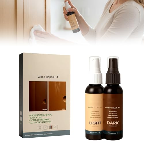 Wood Repair Kit, Professional Wood Floor Scratch Repair, Wood Scratch Repair for Cabinet, Floor, Door,Hides Minor Defects, Restore a Finish for Wood