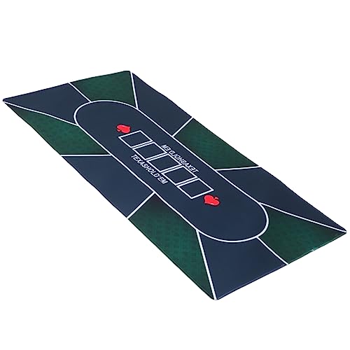 FAVOMOTO Gaming Table Cover Poker Table Mat Rectangle Thickened Rubber Non-Slip Suitable for Hotels Families and Poker Lovers