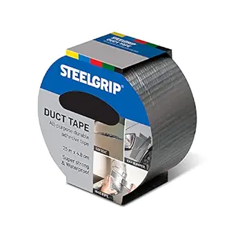 Pidilite Steelgrip Multi Purpose Duct Tape | Super-strong and Waterproof | Easy to Tear All Purpose Adhesive Tape (48 mm X 25 meters)