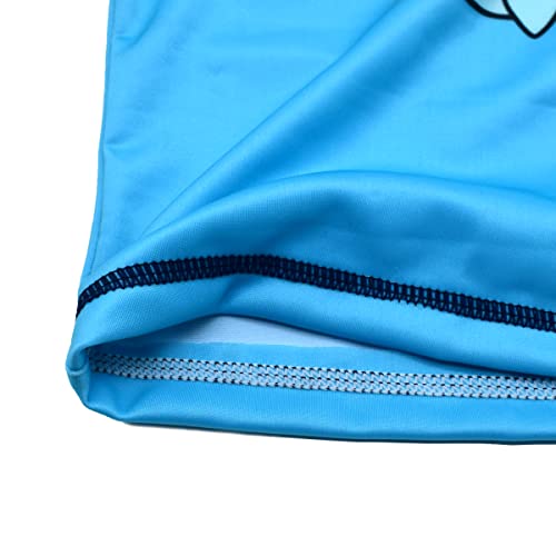 Image of Kids Short Sleeve Sunsuit Swimwear Boys Two Piece Rash-Guard-Sets Dinosaur Pattern