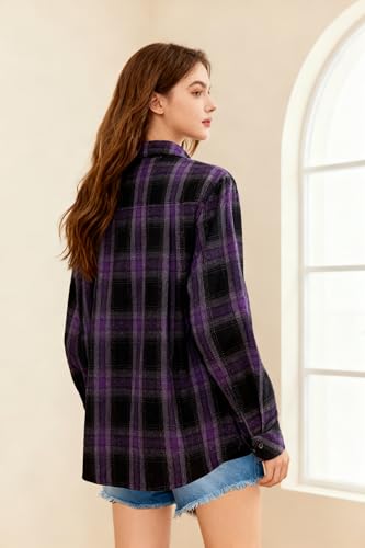 Image of SANGTREE Long Sleeved Flannel Shirt Button Down Plaid Shirts