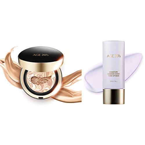 Age 20'S Make Up Set, Signiture Foundation Cushion Pact #13 Ivory + Purple Tone Up Base #TOP16