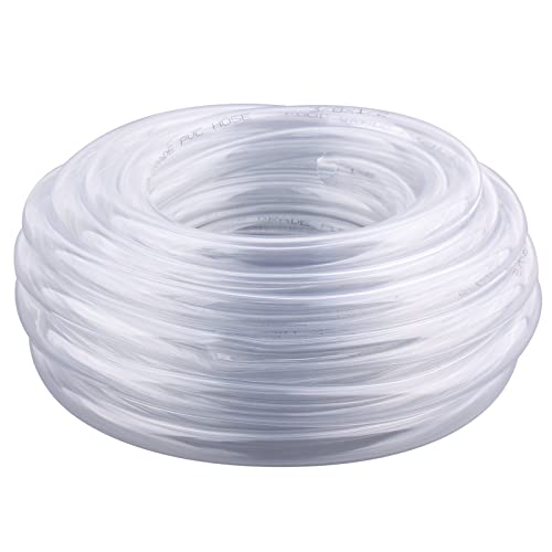 DERNORD PVC Tubing 3/8"ID X 1/2"OD Flexible Clear Vinyl Hose 25 Feet for Food Grade