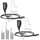 BAOFENG Walkie Talkies Earpiece with Mic 2 Pin Radio Headset Acoustic Tube for Walkie Talkie UV-5R Mini BF-888S UV-5R BF-F8HP PRO AR-5RM K5PLUS UV-32 DM-32 Two Way Radio Earpiece 2 Pack