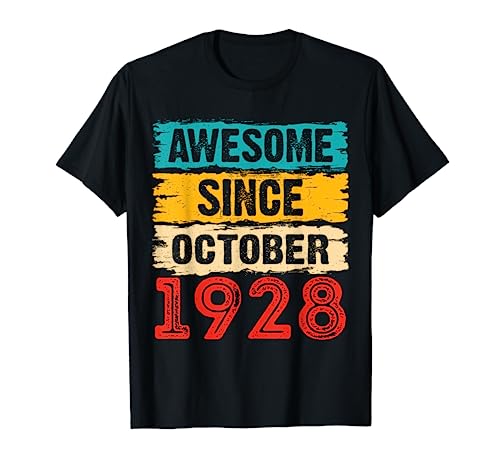 Regalos de 95 años impresionantes desde octubre de 1928 Camiseta
