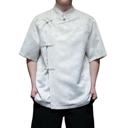 Chemise tendance bouton grenouille style chinois rétro pour homme