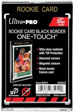 Ultra PRO - 35PT Rookie Black Border UV ONE-Touch Magnetic Holder | Trading Card Display Case, Sports Card Collector Supplies, Gaming Card Protector, Black Border Card Holder, Magnetic Card Case image 2
