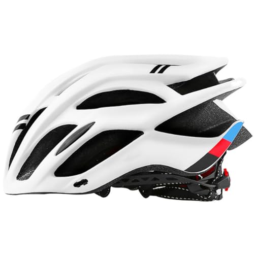 Casco de bicicleta blanco para evitar el calor en ruta de montaña