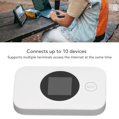 Image of 4G LTE Mobile Hotspot, Pocket Wi Fi Router with Screen Display, Lightweight Portable Mobile Hotspot Supports Up to 10 Devices, for Smartphones Laptops Smart TVs