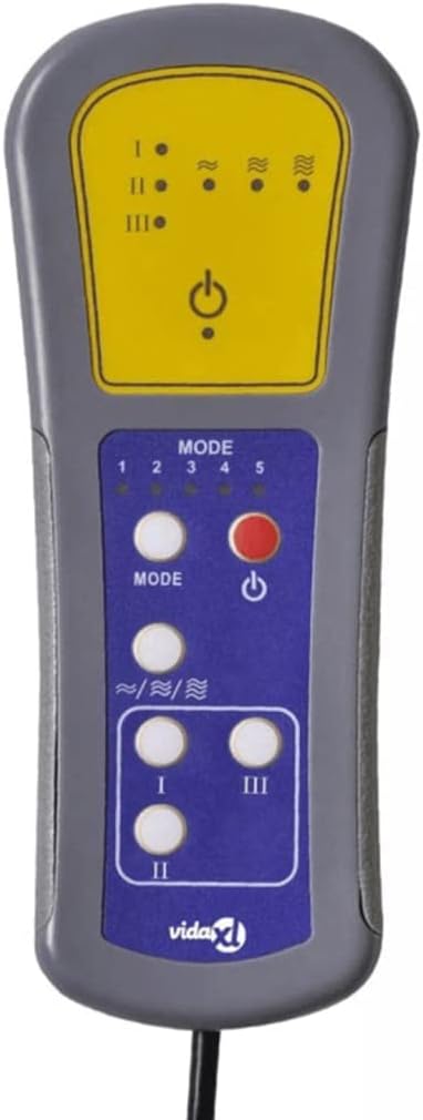 Close-up view of the massage chair remote control