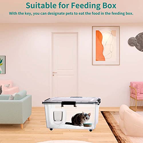 Freestanding Cat Door With Magnetic Keys, Upgraded Interior And Exterior Pet Door With 2 Auto-Sensing Keys, 4 Locking Modes, Safe And Durable Frame (11.81" X 11.41"X 3.93", White) #TOP7