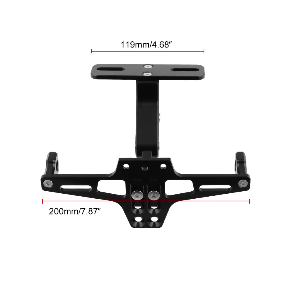 Regolabile In Alluminio Moto Licenza Targa Titolare Staffa Cnc Telaio Con Luce Led Regolabile per R25 R3 MT03 MSX
