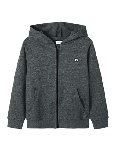 Name IT Jungen Nkmvimo Ls Sweat Card Bru Noos, Dark Grey Melange, 146-152 EU