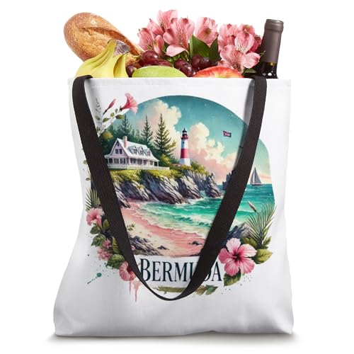 Bolsa tote Bermuda pink sandy beach miniatura 4