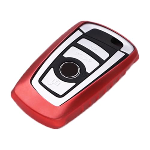 QBUC Key Fob Cover Protective Case, Soft TPU Anti-dust Protection Key Case Shell Keyless Remote Control Smart Car Key Protector for 1/2/3/4/5/6/7 Series and X3 X4 M2 M3 M4 M5 M6(Red)