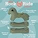 Nuby Rock 'N Ride Rocking Horse for Kids - Ride, Rock & Scoot Toy for Indoor & Outdoor Play - Balance & Coordination Development Toy - Ages 12+ Months - Green Horse