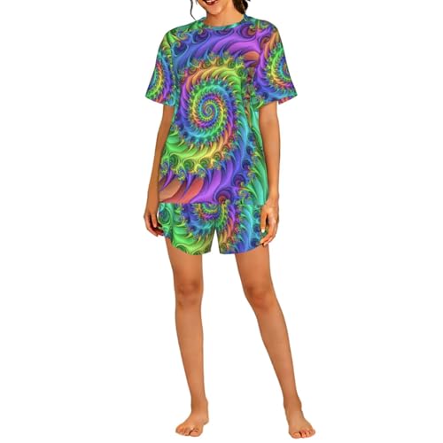 Imprimé tie-dye t-shirt décontracté en coton pour homme et femme
