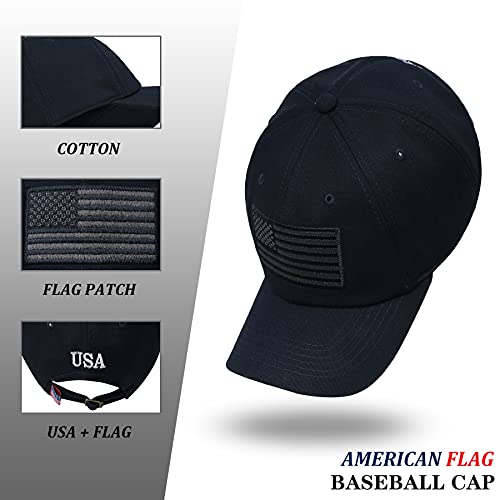 Image of American Flag Hat, Adjustable Fit USA Baseball Cap for Men Women, Dad Hats, Outdoor Ball Caps for Casual Wear