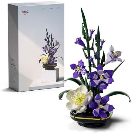 Nifeliz Gladiolus Flower Building Set, Botanical Flower Model Toy for Adults, Home and Office Table Décor, Nature-Inspired Gift for Plant Lovers (478 PCS, NF10332)