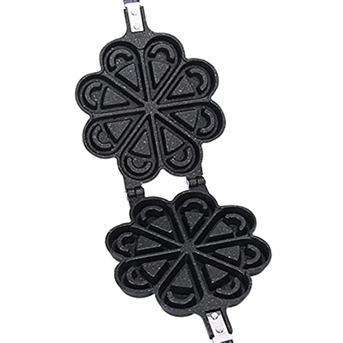 Waffeleisen Teller, antihaftbeschichtete Waffelmacher Wassertropfen Herz Blume Form Waffel Backen Werkzeug Küche… – Bild 3