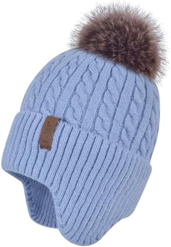 Women Winter Beanie Hat Knit Earflap Cap Warm
