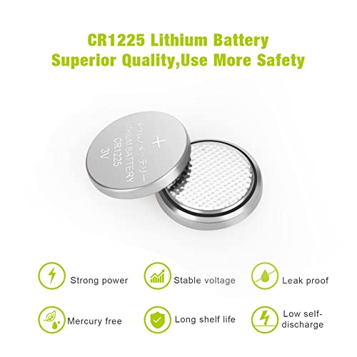 Soshine 12Pack Cr1225 3V Battery For Vicks Thermometer #TOP3