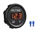 Produktbild 12V/24V Voltmeter LED Digitalanzeige DC Voltmeter Spannungsmesser mit Terminals für Auto Motorrad LKW Boot MarineRot