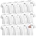 Cutecrop White 15 PCS Unisex Sublimation T Shirt Bulk, S to XXL Blank Crew Neck Polyester Short Sleeve for DIY Heat Transfer