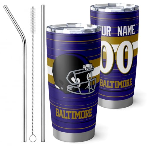 Image of Baltimore Tumbler 20oz Travel Mug Gifts Custom Name Number
