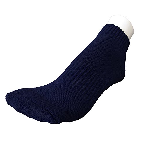 COUVER Dark Purple Ankle Running Athletic Crew Socks with Cushion - Large