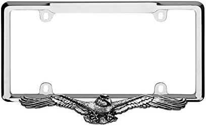 Cruiser Accessories 22330 Eagle License Plate Frame, Chrome,1 Frame