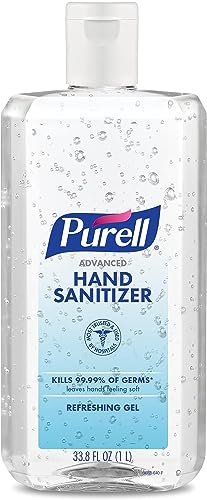PURELL's Advanced Hand Sanitizer Refreshing Gel, 1-Liter Flip-Cap Bottle (33.8 fl oz) - 9683-01