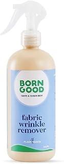 Born Good Plant-Based Fabric Wrinkle Remover | Removes Creases | Fabric Refresher | Odor Eliminator | Biodegradable, Non-Toxic | For Upto 100 Shirts(500 Ml)
