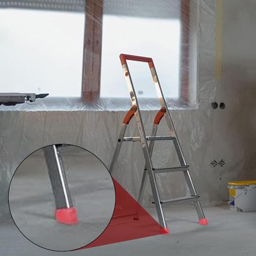 4 Stück Alrens Leiterfüße 50x20mm Gummifüße für Leitern rote Gummi Holzleiter Garten Tisch Fußkappen Leiterzubehör für Heim Arbeiter Klappleiter Zickzackleiter