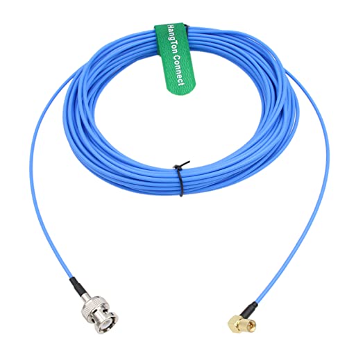Câble BNC vers Microdot 10-32 UNF HangTon de 10m avec connecteur coudé pour accéléromètre