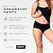 Bambody Absorbent Panties, Period Underwear for Women and Teen -12-Hour Overnight Protection- Postpartum Leakproof, Soft, Comfortable, Breathable - Large - 3 Pack: Black