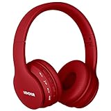 MIDOLA Headphones Bluetooth Wireless Kids Volume Limit 85dB /110dB Over Ear Foldable Noise Protection Headset AUX 3.5mm Cord Mic for Children Boy Girl Travel School Phone Pad Tablet PC Red