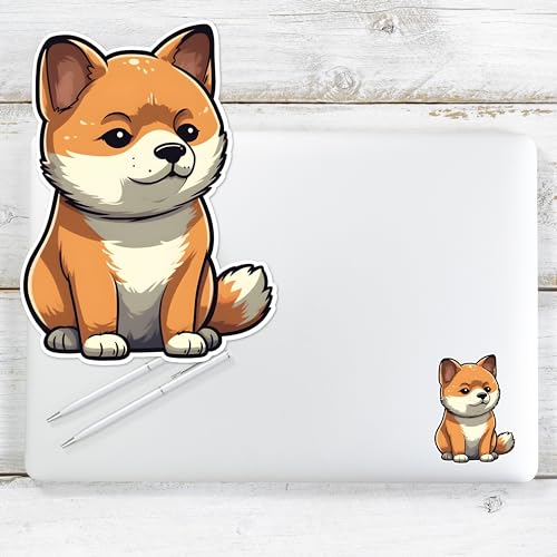 Image of Yoonek Graphics Shiba Inu Dog Vinyl Decal Sticker for Car, Laptop, Tumbler, More. #001611