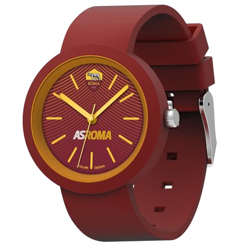 Montre analogique à quartz Seven ASRoma avec bracelet silicone confortable pour le sport