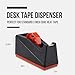 Lichamp 2 Pack Desktop Tape Dispenser Holder with Large 3 Inch Core for Masking, Heat Transfer Sublimation, Painters, Freezer and Kitchen Tapes, 0228BK