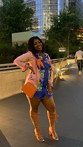 Women's Shirt Dresses Button Down Colorful Blouses Long Sleeve Floral Print Tops Loose Collar Sexy T-Shirts #TOP3